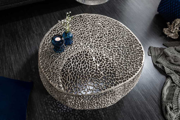 LEAF Filigraner Couchtisch 80cm Metall handmade Blatt-Design