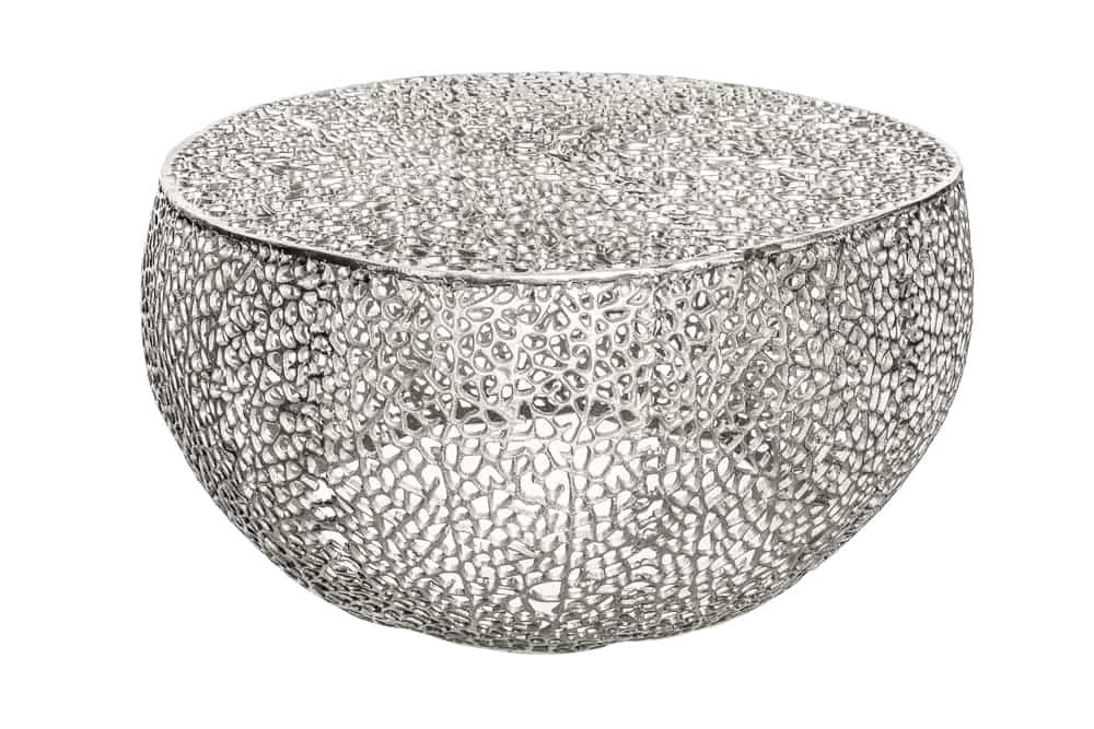 LEAF Filigraner Couchtisch 80cm Metall handmade Blatt-Design