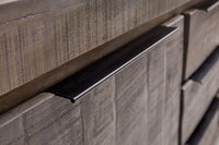 IRON CRAFT Massives Sideboard 174cm grau Mangoholz Handarbeit