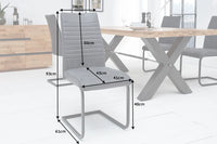 APARTMENT Industrial cantilever chair with metal frame