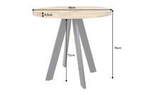 IRON CRAFT Solid dining table 80cm round natural mango wood