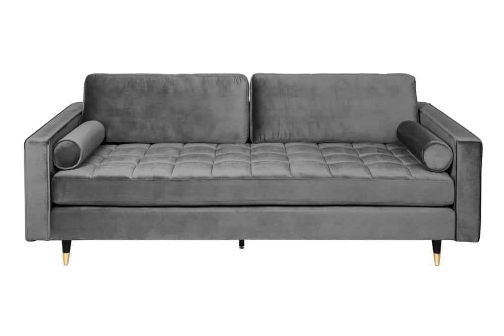 Design 3-Sitzer Sofa COZY VELVET 220cm Samt Federkern Lounge