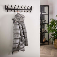 Garderobe Tubo 2x8 Haken / Matt dunkelgrau