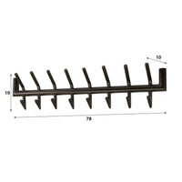 Garderobe Tubo 2x8 Haken / Matt dunkelgrau