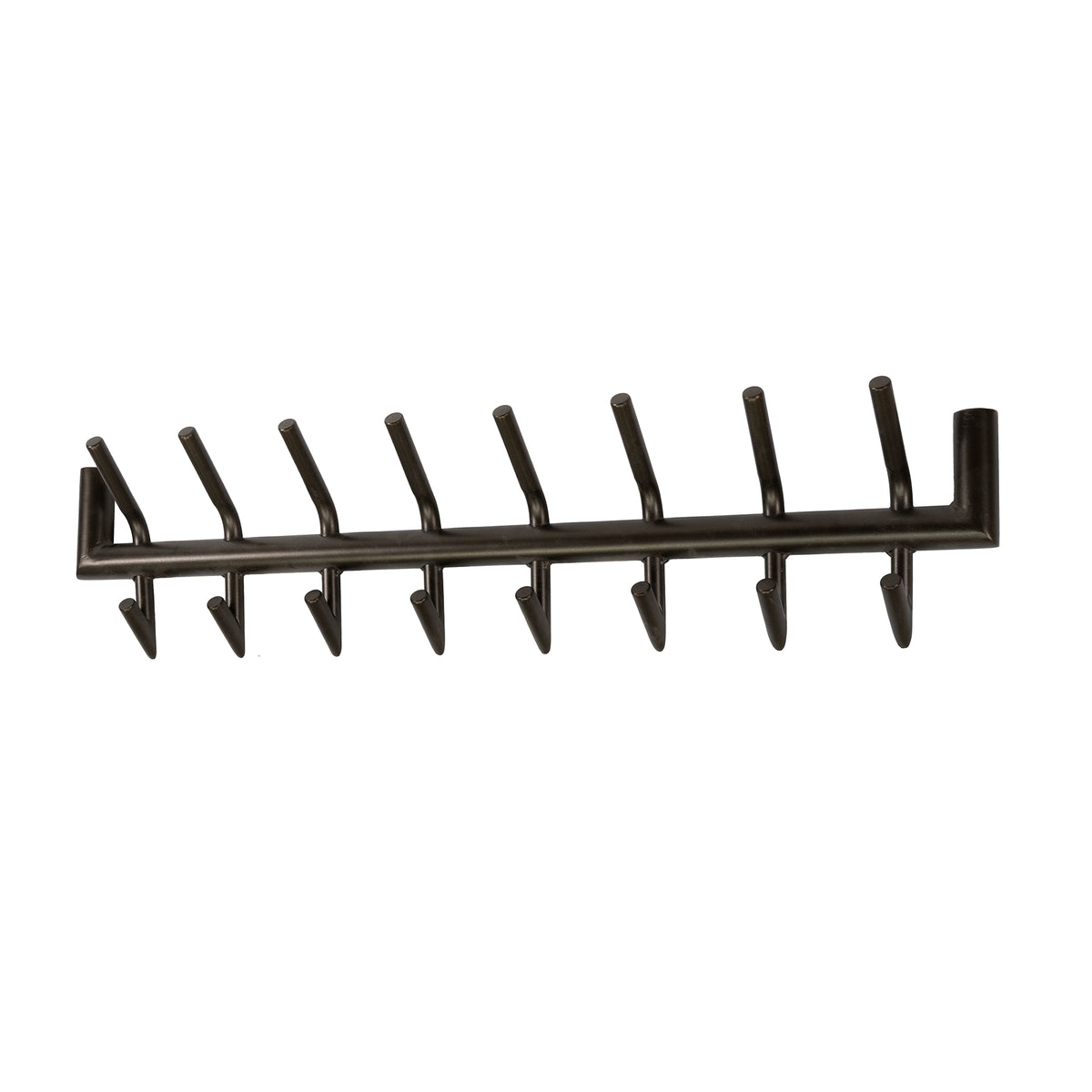 Garderobe Tubo 2x8 Haken / Matt dunkelgrau