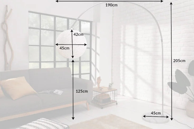 COCOONING Filigrane Stehlampe 220cm Kugelleuchte