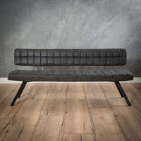 Esszimmerbank 180cm / Wax PU schwarz