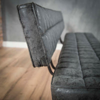 Esszimmerbank 180cm / Wax PU schwarz