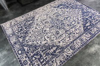 OLD MARRAKESCH Orientalischer Teppich 230x160cm Beige-Blau Used Look