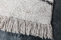 EUPHORIA Design Hochflor Teppich 230x160cm beige Baumwolle Linienmuster