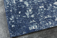 HERITAGE Orientalischer Baumwoll-Teppich 230x160cm blau Vintage Muster