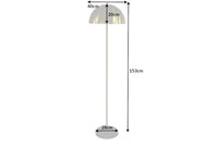 BURLESQUE Elegante Stehlampe 153cm gold