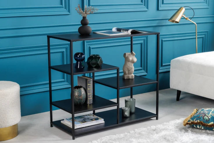 DURA STEEL Industrial shelf 90cm black metal console