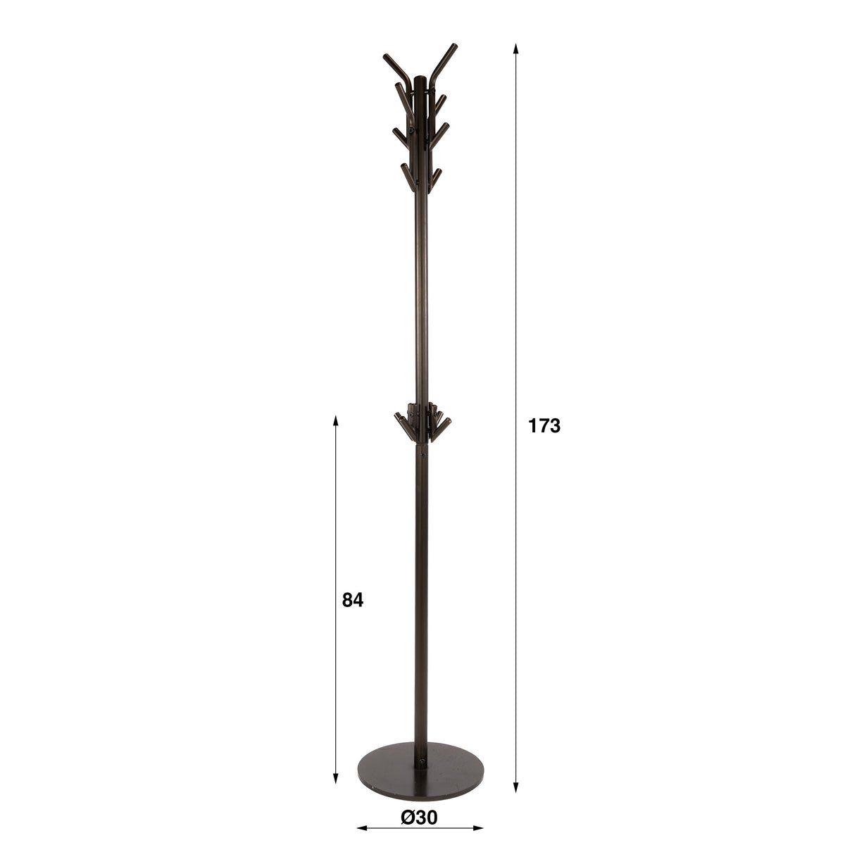 TREE NATURE Solid coat rack 170cm natural wood clothes rack