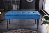 BOUTIQUE Elegant bench 95cm velvet black legs