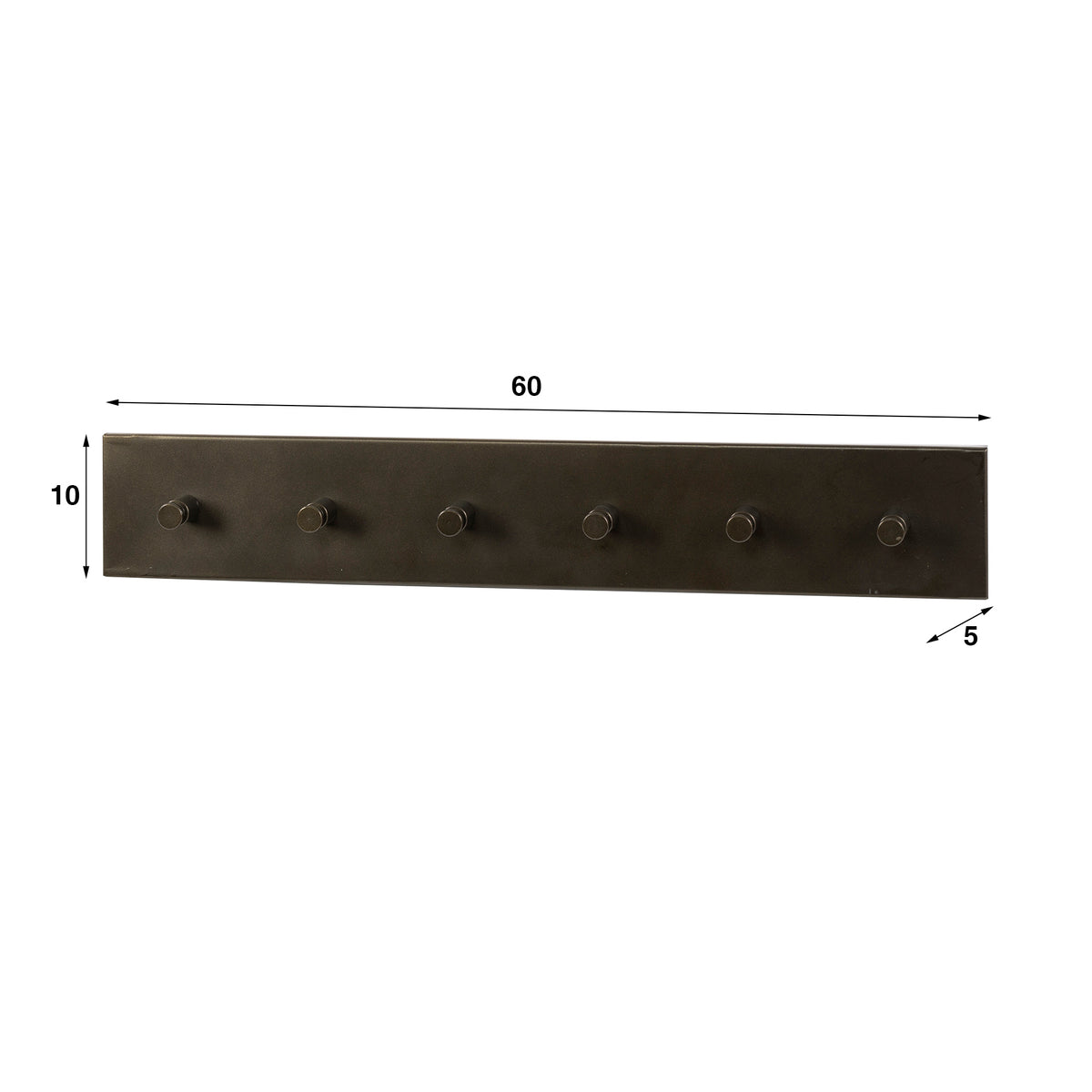Garderobe Terra mit Haken / Drift brown