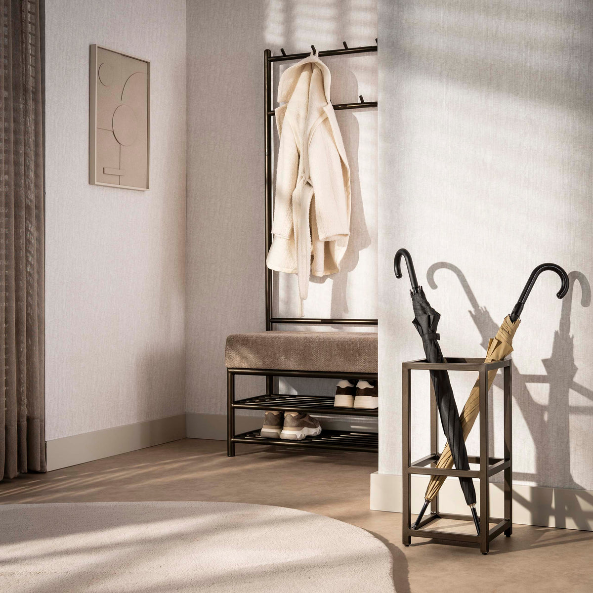 Schirmständer Terra Quadrat / Drift brown