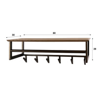 Garderobe Bruno 6 Haken / Drift brown