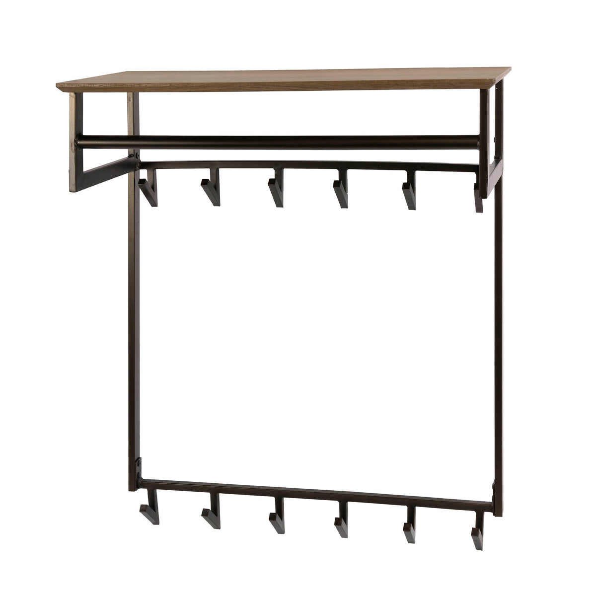 Garderobe Bruno hoch 2x6 Haken / Drift brown