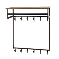 Garderobe Bruno hoch 2x6 Haken / Drift brown