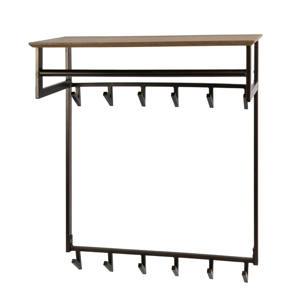 Garderobe Bruno hoch 2x6 Haken / Drift brown
