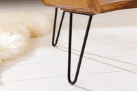 ORGANIC LIVING Couchtisch 100cm Sheesham Hairpin Legs Massivholz mit Stauraum