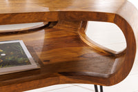 ORGANIC LIVING Couchtisch 100cm Sheesham Hairpin Legs Massivholz mit Stauraum