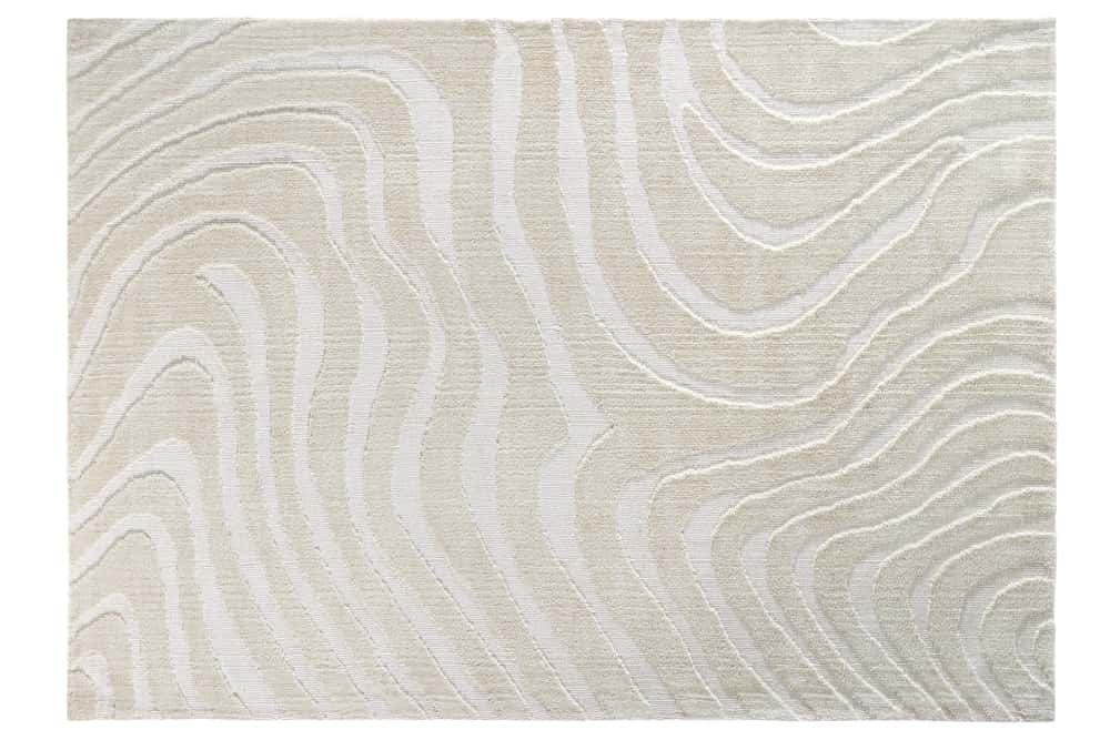 Design Teppich WAVE 240x170cm creme beige 3D-Effekt