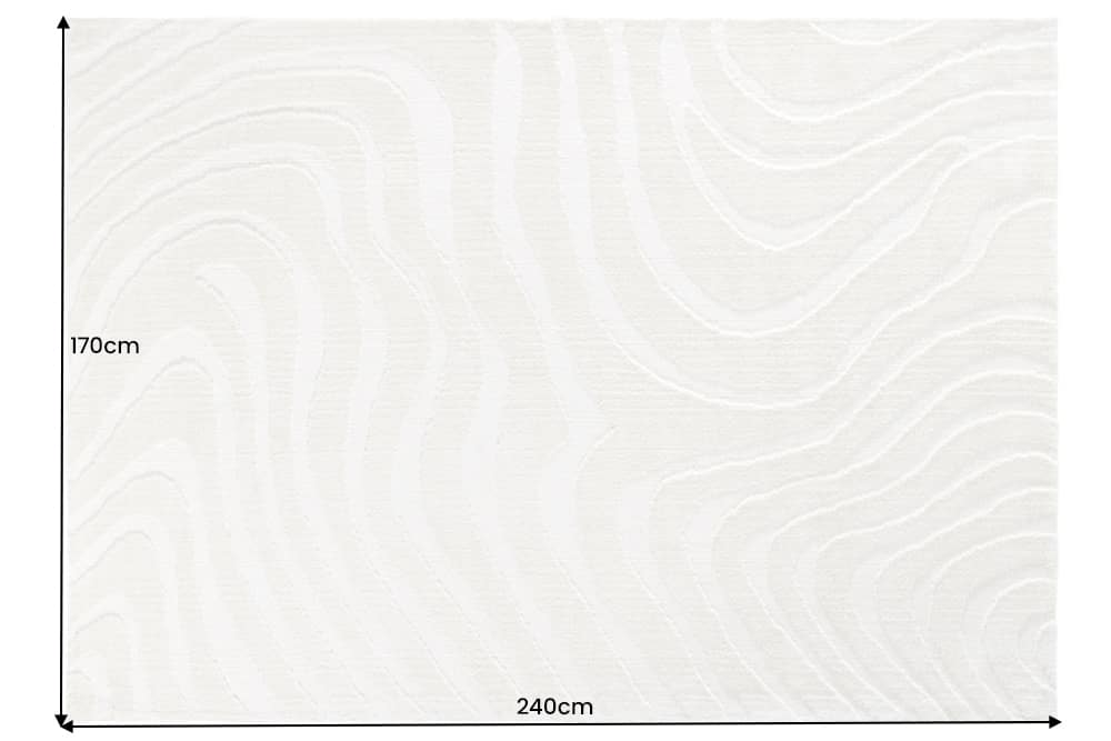 Design Teppich WAVE 240x170cm creme beige 3D-Effekt