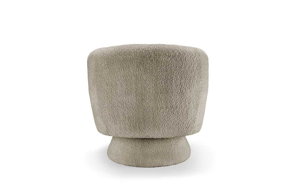 BOSSA NOVA Drehbarer Design Sessel 80cm Bouclé