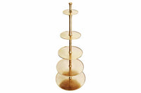 Design XXL Etagere ABSTRACT 150cm gold Metall mit fünf Etagen handmade