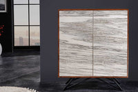 PURE Solid highboard 140cm Sheesham stone finish display case rosewood
