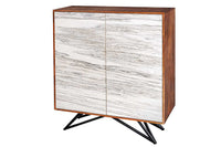 PURE Solid highboard 140cm Sheesham stone finish display case rosewood