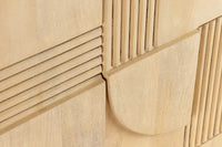 PURE Solid highboard 140cm Sheesham stone finish display case rosewood