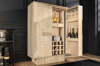 PURE Solid highboard 140cm Sheesham stone finish display case rosewood