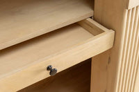 PURE Solid highboard 140cm Sheesham stone finish display case rosewood