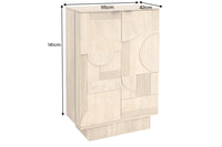 PURE Solid highboard 140cm Sheesham stone finish display case rosewood