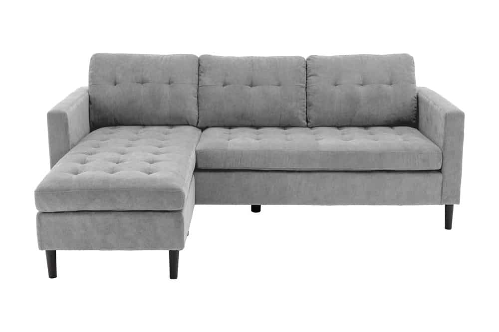 STOCKHOLM Retro Ecksofa 220cm Cord Federkern 3-Sitzer