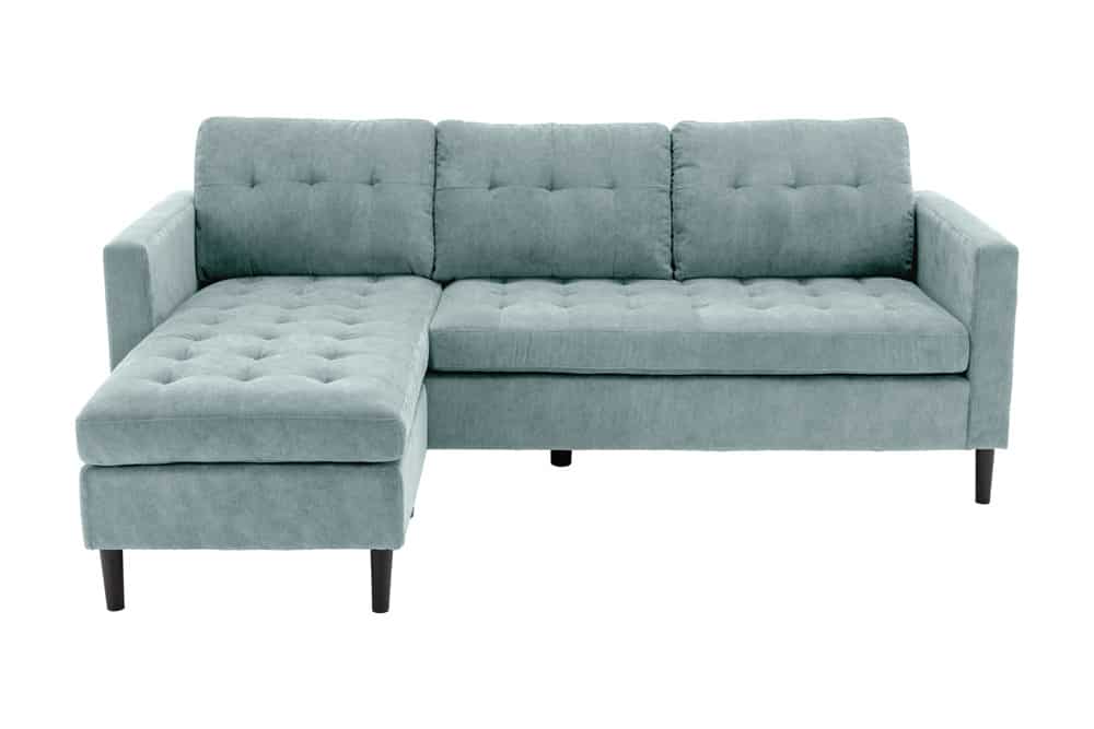 STOCKHOLM Retro Ecksofa 220cm Cord Federkern 3-Sitzer