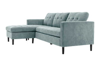 STOCKHOLM Retro Ecksofa 220cm Cord Federkern 3-Sitzer