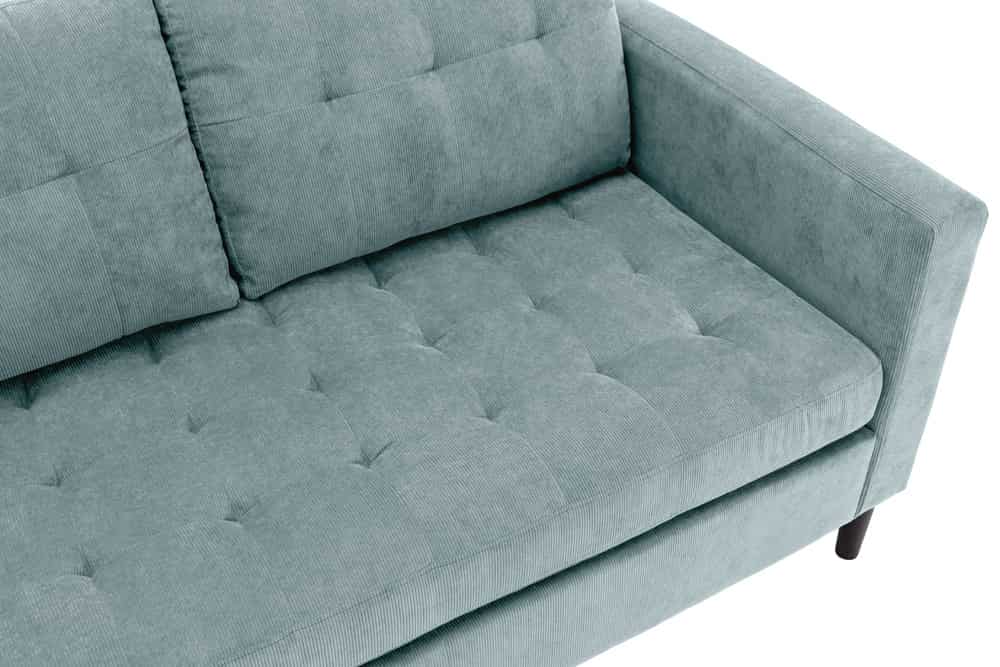 STOCKHOLM Retro Ecksofa 220cm Cord Federkern 3-Sitzer