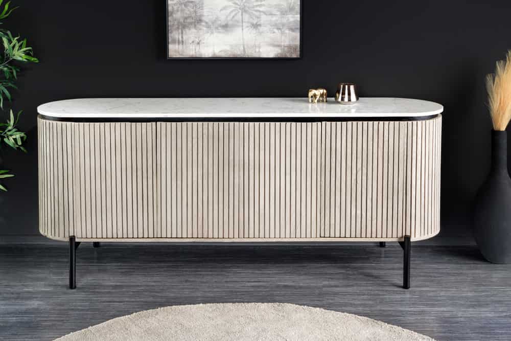 AMAZONAS solid sideboard 160cm mango wood natural front design