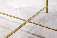 ORIENT Runder Couchtisch 70cm messing gold abnehmbares Tablett klappbar Hammerschlag Design