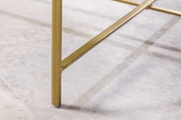 ORIENT Runder Couchtisch 70cm messing gold abnehmbares Tablett klappbar Hammerschlag Design