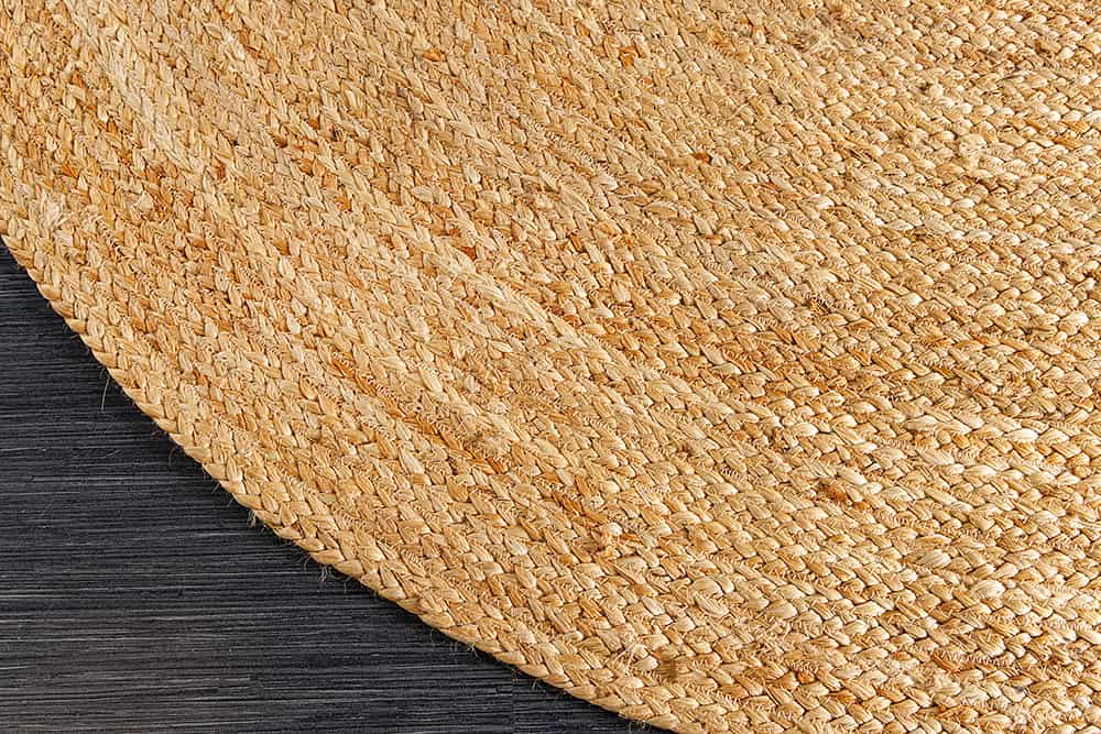 Ovaler Teppich PURE NATURE 230x160cm Jute handgewebt Flachgewebe