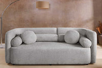 ART DECO Modernes Sofa 200cm Bouclé 3-Sitzer Couch inkl. Kissen