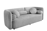 ART DECO Modernes Sofa 200cm Bouclé 3-Sitzer Couch inkl. Kissen