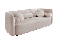 ART DECO Modernes Sofa 200cm Bouclé 3-Sitzer Couch inkl. Kissen