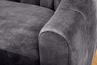 BABYLON 3-Sitzer Sofa 200cm Samt mit Ziersteppung