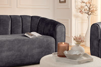 BABYLON 3-Sitzer Sofa 200cm Samt mit Ziersteppung